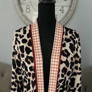 Animal Print Open Cardigan